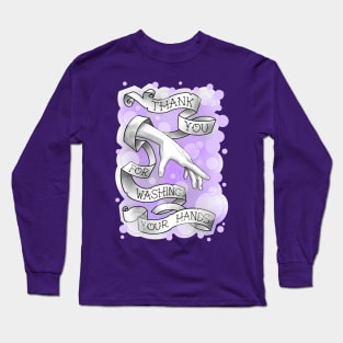 wash your hands, lilac bubbles Long Sleeve T-Shirt